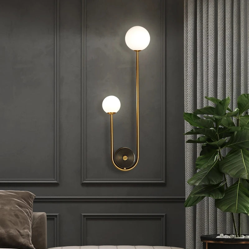 Modern Wall Lamp Glass Ball Lampshade LED