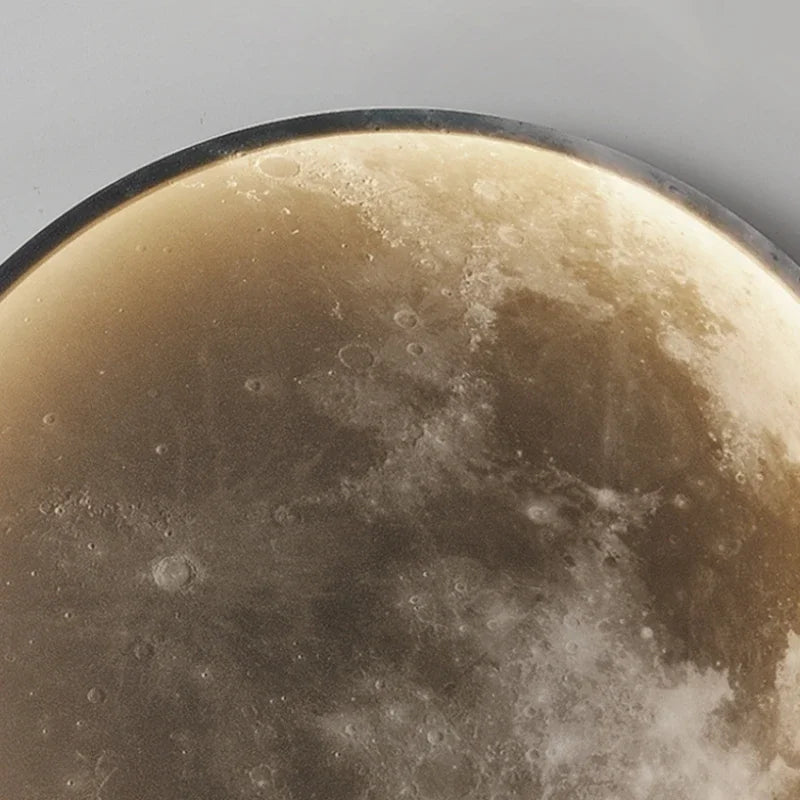 Modern Gray Moon LED Wall Lamp