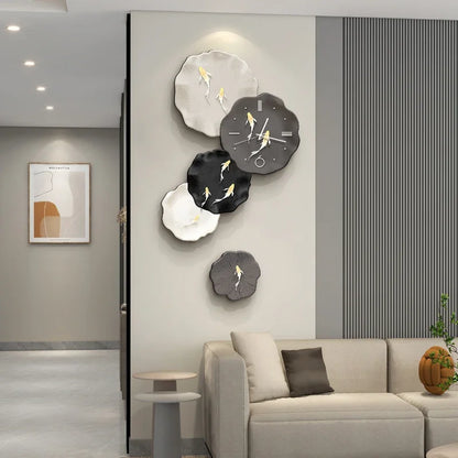 Abstract Art Living Room Decorative Painting Wall Clock
